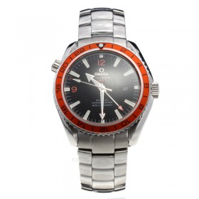 Omega Seamaster Working GMT Automatic Orange Bezel with Black Dial S/S
